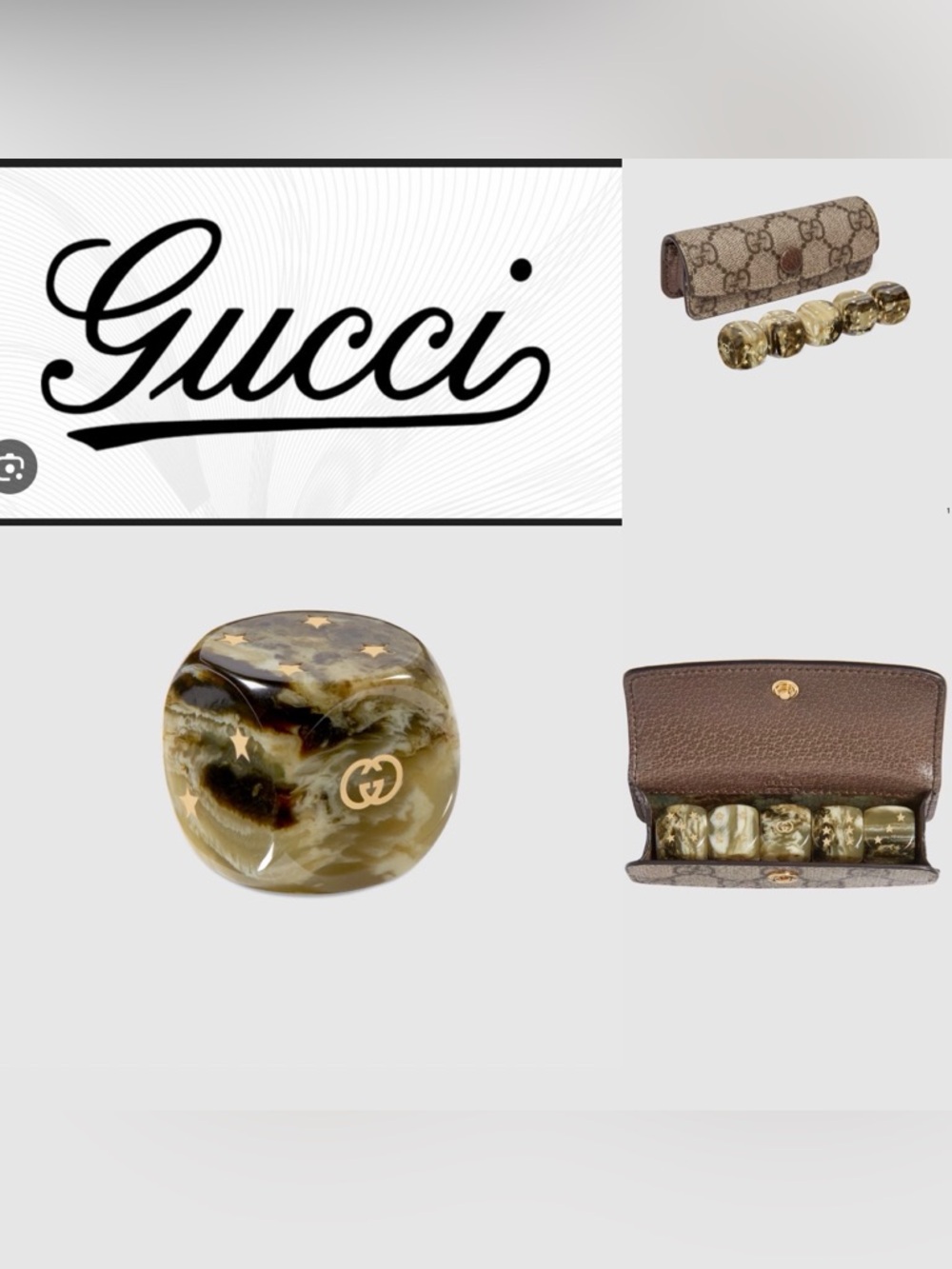 New 💕Gorgeous marble Gucci Dice